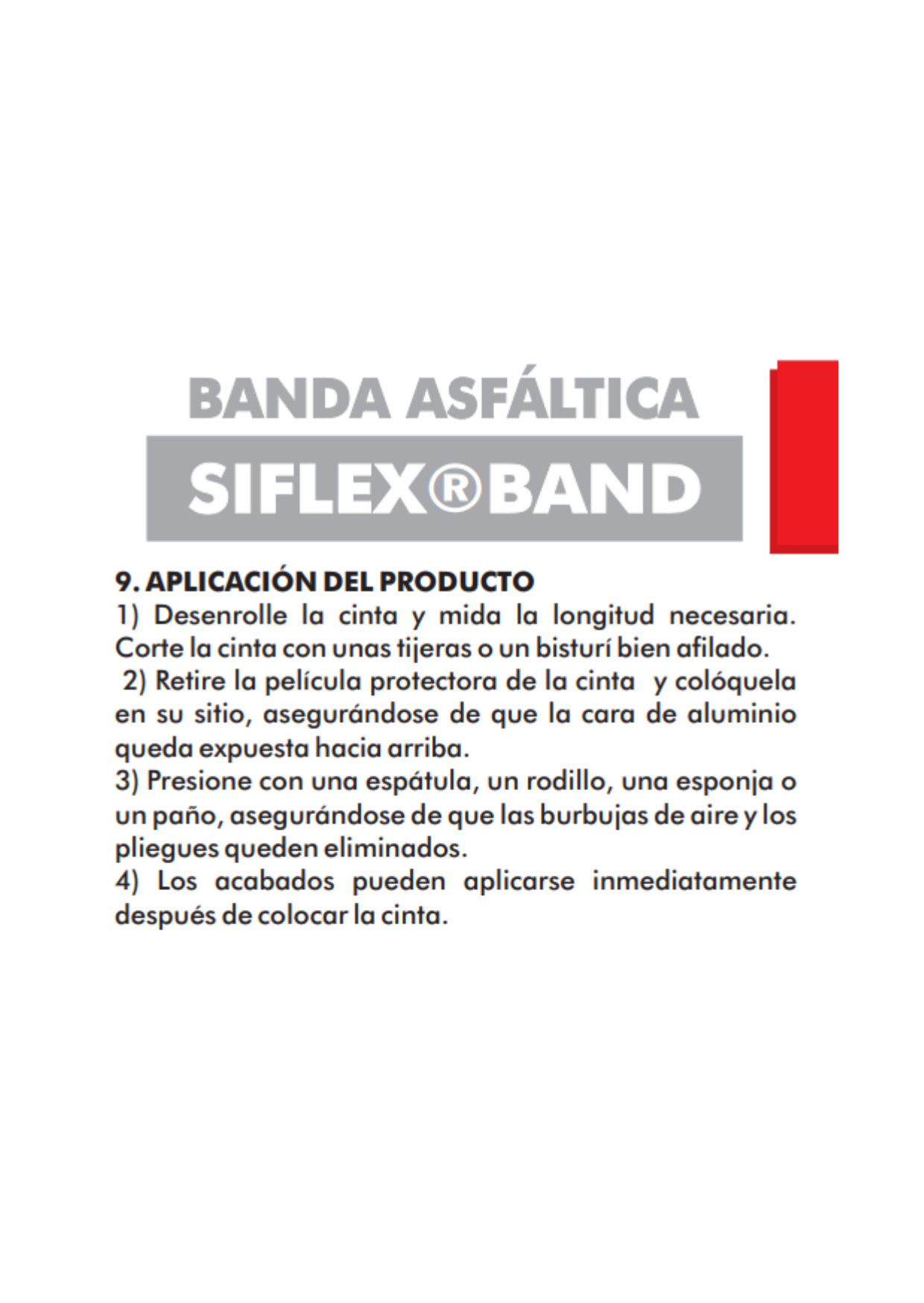 Cinta asfaltica siflexband 10cm x 10mts