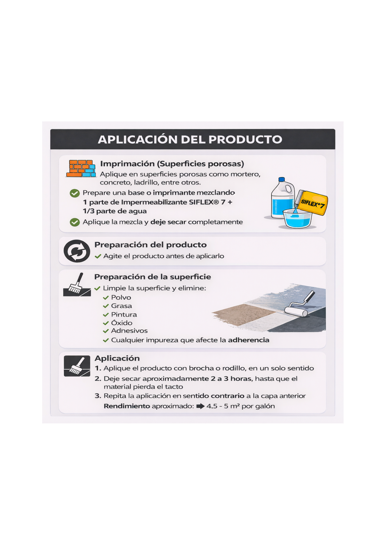 Impermeabilizante siflex 7  1/4  gris | Siflex